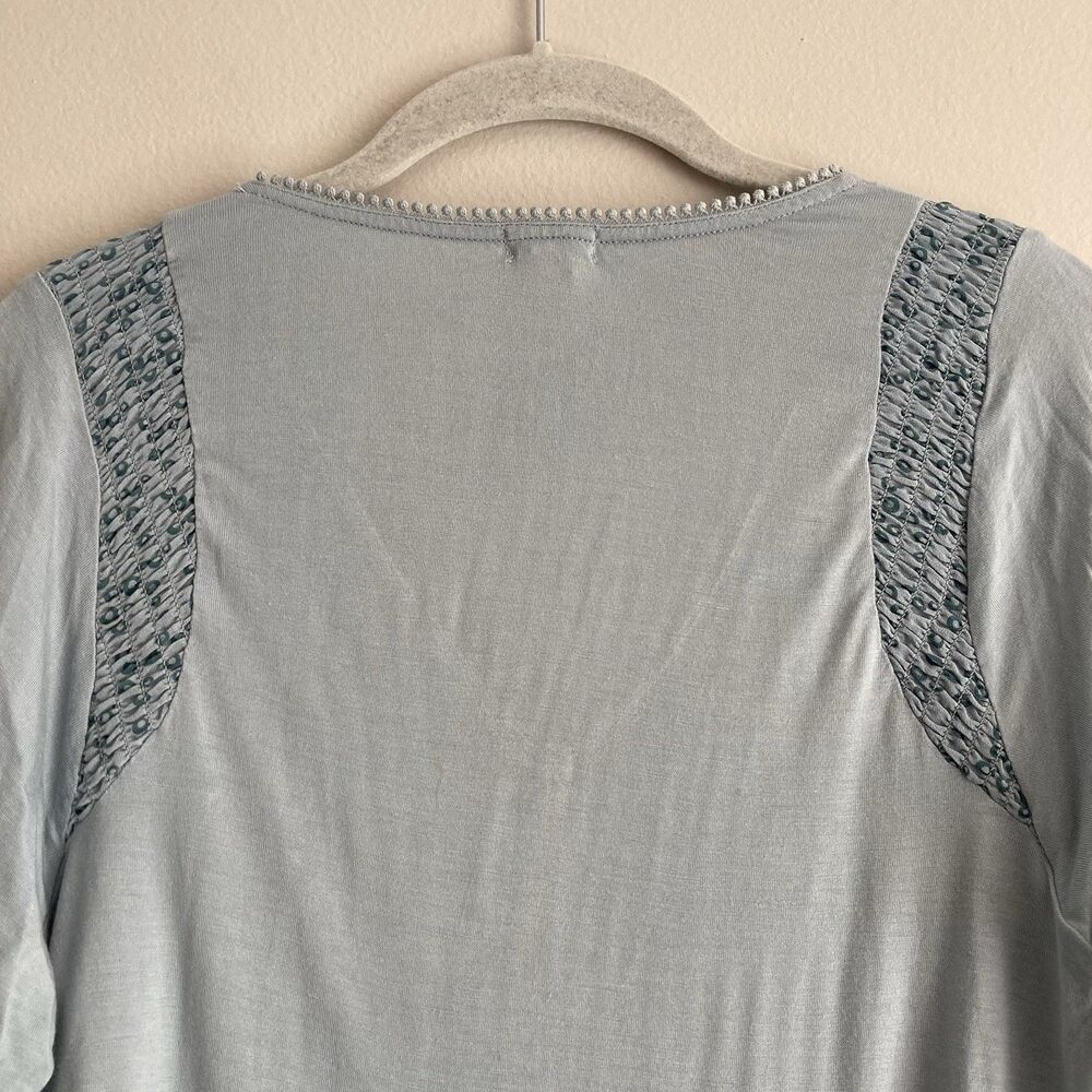 Anthropologie Tiny Frances Embroidered V-Neck Long Sleeve Ruffled Top Size XS - Picture 8 of 10